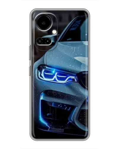 Чехол для TECNO Camon 19 (CI6n) / 19 Pro (CI8n) с картинкой «Взгляд BMW с синими фарами»