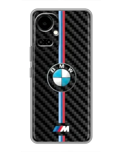 Чехол для TECNO Camon 19 (CI6n) / 19 Pro (CI8n) с картинкой «Эмблема BMW и карбон»