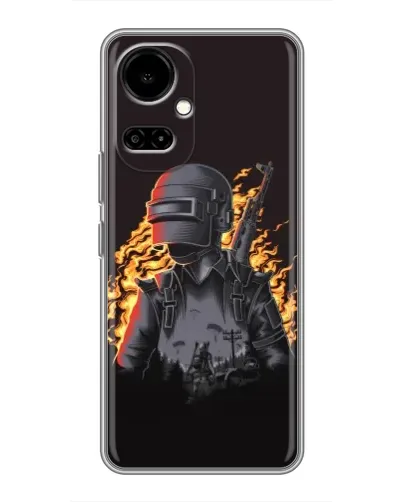 Чехол для TECNO Camon 19 (CI6n) / 19 Pro (CI8n) с картинкой «PUBG — огненный силуэт» Чехол для TECNO Camon 19 (CI6n) / 19 Pro (CI8n) с картинкой «PUBG — огненный силуэт»