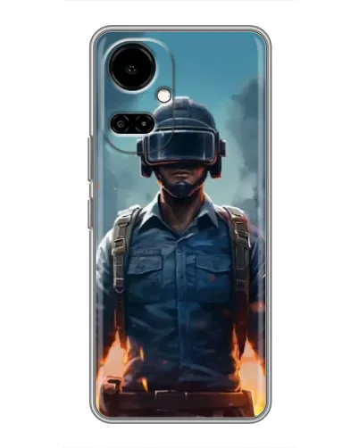 Чехол для TECNO Camon 19 (CI6n) / 19 Pro (CI8n) с картинкой «PUBG — реалистичный герой» Чехол для TECNO Camon 19 (CI6n) / 19 Pro (CI8n) с картинкой «PUBG — реалистичный герой»