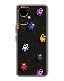 Чехол для TECNO Camon 19 (CI6n) / 19 Pro (CI8n) с картинкой «Космический паттерн Among Us»