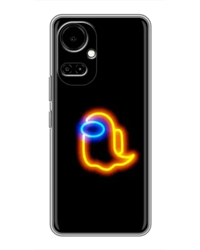 Чехол для TECNO Camon 19 (CI6n) / 19 Pro (CI8n) с картинкой «Among Us неоновое сияние»