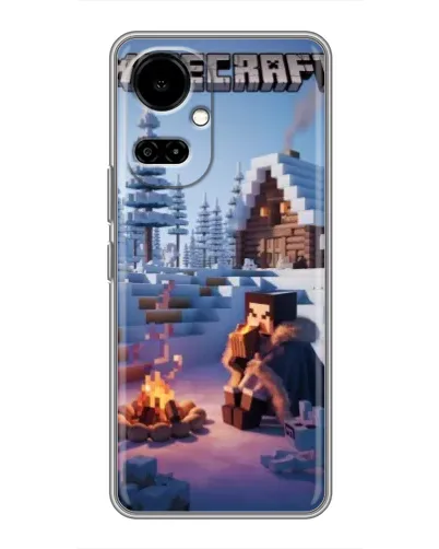 Чехол для TECNO Camon 19 (CI6n) / 19 Pro (CI8n) с картинкой «Зимний Minecraft» Чехол для TECNO Camon 19 (CI6n) / 19 Pro (CI8n) с картинкой «Зимний Minecraft»