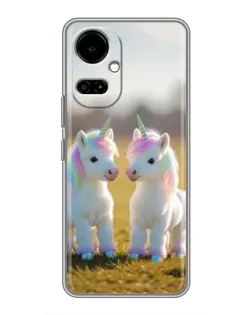 Чехол для TECNO Camon 19 (CI6n) / 19 Pro (CI8n) с картинкой «Пара единорогов»