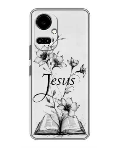 Чехол для TECNO Camon 19 (CI6n) / 19 Pro (CI8n) с картинкой «Цветы и Библия» Чехол для TECNO Camon 19 (CI6n) / 19 Pro (CI8n) с картинкой «Цветы и Библия»