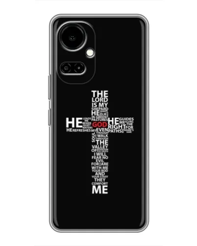 Чехол для TECNO Camon 19 (CI6n) / 19 Pro (CI8n) с картинкой «Текстовый крест» Чехол для TECNO Camon 19 (CI6n) / 19 Pro (CI8n) с картинкой «Текстовый крест»