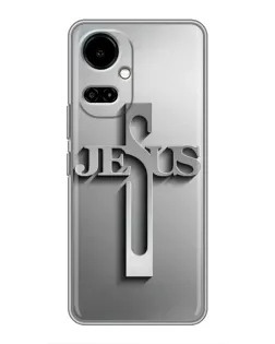 Чехол для TECNO Camon 19 (CI6n) / 19 Pro (CI8n) с картинкой «Металлический крест Jesus» Чехол для TECNO Camon 19 (CI6n) / 19 Pro (CI8n) с картинкой «Металлический крест Jesus»