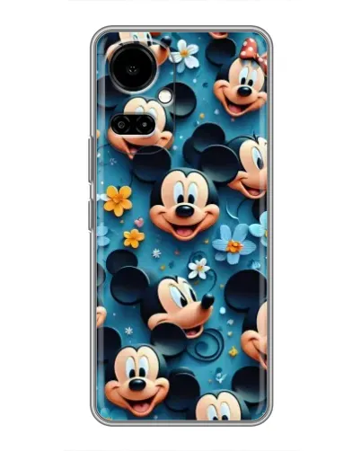 Чехол для TECNO Camon 19 (CI6n) / 19 Pro (CI8n) с картинкой «Паттерн Микки и Минни» Чехол для TECNO Camon 19 (CI6n) / 19 Pro (CI8n) с картинкой «Паттерн Микки и Минни»