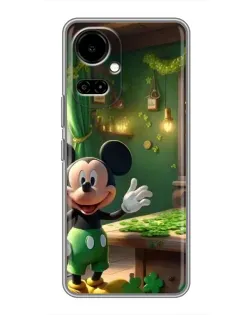 Чехол для TECNO Camon 19 (CI6n) / 19 Pro (CI8n) с картинкой «Микки в мастерской»