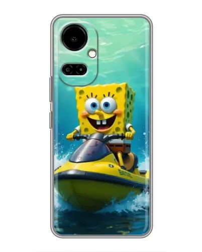 Чехол для TECNO Camon 19 (CI6n) / 19 Pro (CI8n) с картинкой «Спанч Боб на гидроцикле» Чехол для TECNO Camon 19 (CI6n) / 19 Pro (CI8n) с картинкой «Спанч Боб на гидроцикле»