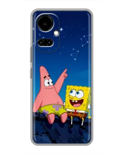 Чехол для TECNO Camon 19 (CI6n) / 19 Pro (CI8n) с картинкой «Губка Боб и Патрик ночью» Чехол для TECNO Camon 19 (CI6n) / 19 Pro (CI8n) с картинкой «Губка Боб и Патрик ночью»