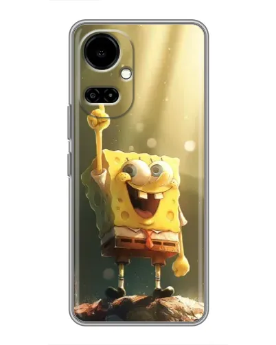 Чехол для TECNO Camon 19 (CI6n) / 19 Pro (CI8n) с картинкой «Сияющий Спанч Боб» Чехол для TECNO Camon 19 (CI6n) / 19 Pro (CI8n) с картинкой «Сияющий Спанч Боб»