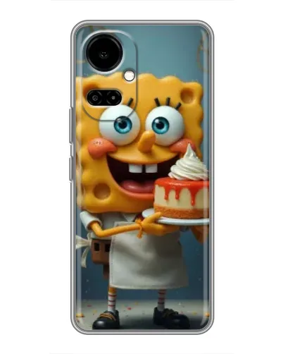 Чехол для TECNO Camon 19 (CI6n) / 19 Pro (CI8n) с картинкой «Повар Спанч Боб» Чехол для TECNO Camon 19 (CI6n) / 19 Pro (CI8n) с картинкой «Повар Спанч Боб»