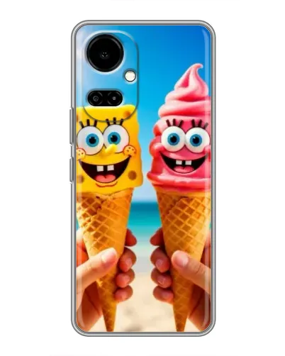 Чехол для TECNO Camon 19 (CI6n) / 19 Pro (CI8n) с картинкой «Спанч Боб мороженое» Чехол для TECNO Camon 19 (CI6n) / 19 Pro (CI8n) с картинкой «Спанч Боб мороженое»