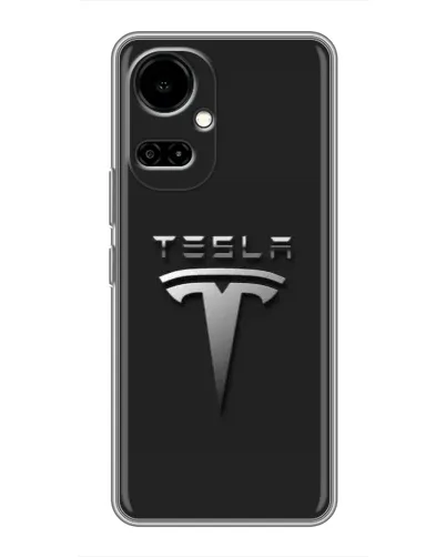 Чехол для TECNO Camon 19 (CI6n) / 19 Pro (CI8n) с картинкой «Стальной логотип Tesla» Чехол для TECNO Camon 19 (CI6n) / 19 Pro (CI8n) с картинкой «Стальной логотип Tesla»