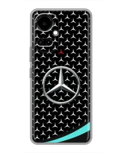 Чехол для TECNO Camon 19 (CI6n) / 19 Pro (CI8n) с картинкой «Mercedes — бирюзовый акцент»