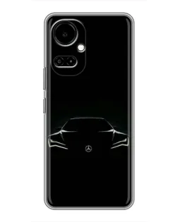 Чехол для TECNO Camon 19 (CI6n) / 19 Pro (CI8n) с картинкой «Mercedes — силуэт авто»