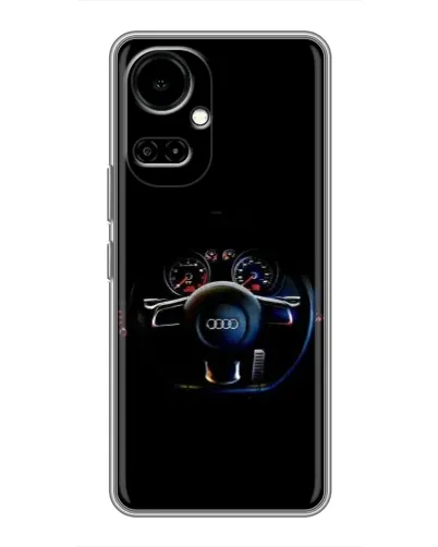 Чехол для TECNO Camon 19 (CI6n) / 19 Pro (CI8n) с картинкой «Салон Audi — руль»