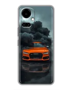 Чехол для TECNO Camon 19 (CI6n) / 19 Pro (CI8n) с картинкой «Audi в облаках дыма»