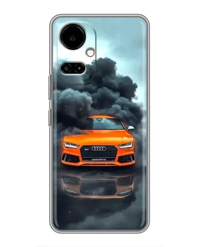 Чехол для TECNO Camon 19 (CI6n) / 19 Pro (CI8n) с картинкой «Audi в облаках дыма»