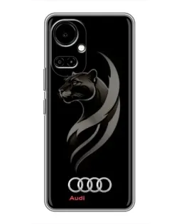 Чехол для TECNO Camon 19 (CI6n) / 19 Pro (CI8n) с картинкой «Графика — пантера и Audi»