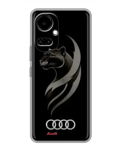 Чехол для TECNO Camon 19 (CI6n) / 19 Pro (CI8n) с картинкой «Графика — пантера и Audi»