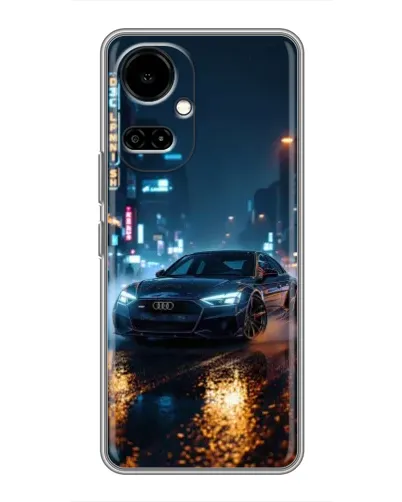 Чехол для TECNO Camon 19 (CI6n) / 19 Pro (CI8n) с картинкой «Ночной город и Audi»