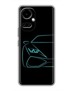 Чехол для TECNO Camon 19 (CI6n) / 19 Pro (CI8n) с картинкой «Голубой силуэт Lamborghini» Чехол для TECNO Camon 19 (CI6n) / 19 Pro (CI8n) с картинкой «Голубой силуэт Lamborghini»