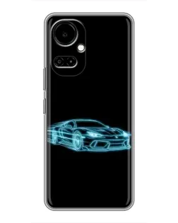 Чехол для TECNO Camon 19 (CI6n) / 19 Pro (CI8n) с картинкой «Неоновый контур Lamborghini» Чехол для TECNO Camon 19 (CI6n) / 19 Pro (CI8n) с картинкой «Неоновый контур Lamborghini»