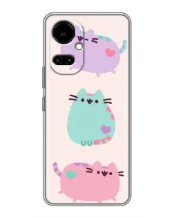 Чехол для TECNO Camon 19 (CI6n) / 19 Pro (CI8n) с картинкой «Pusheen трио» Чехол для TECNO Camon 19 (CI6n) / 19 Pro (CI8n) с картинкой «Pusheen трио»