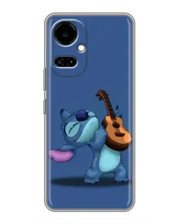 Чехол для TECNO Camon 19 (CI6n) / 19 Pro (CI8n) с картинкой «Стич с укулеле»