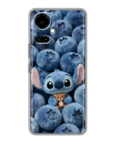 Чехол для TECNO Camon 19 (CI6n) / 19 Pro (CI8n) с картинкой «Стич и голубика» Чехол для TECNO Camon 19 (CI6n) / 19 Pro (CI8n) с картинкой «Стич и голубика»