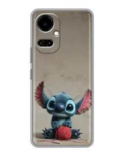 Чехол для TECNO Camon 19 (CI6n) / 19 Pro (CI8n) с картинкой «Стич на коричневом фоне»