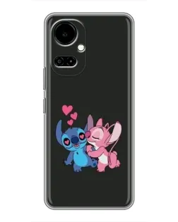Чехол для TECNO Camon 19 (CI6n) / 19 Pro (CI8n) с картинкой «Анжел целует Стича»