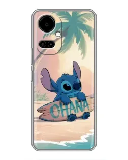 Чехол для TECNO Camon 19 (CI6n) / 19 Pro (CI8n) с картинкой «Стич на серфе»
