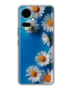 Чехол для TECNO Camon 19 (CI6n) / 19 Pro (CI8n) с картинкой «Белоснежные маргаритки»