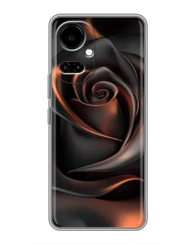 Чехол для TECNO Camon 19 (CI6n) / 19 Pro (CI8n) с картинкой «Шелковая черная роза»