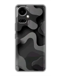 Чехол для TECNO Camon 19 (CI6n) / 19 Pro (CI8n) с картинкой «Темный абстрактный камуфляж»