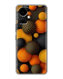 Чехол для TECNO Camon 19 (CI6n) / 19 Pro (CI8n) с картинкой «Объемные оранжевые сферы» Чехол для TECNO Camon 19 (CI6n) / 19 Pro (CI8n) с картинкой «Объемные оранжевые сферы»