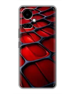 Чехол для TECNO Camon 19 (CI6n) / 19 Pro (CI8n) с картинкой «Красная глянцевая сетка» Чехол для TECNO Camon 19 (CI6n) / 19 Pro (CI8n) с картинкой «Красная глянцевая сетка»