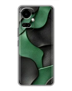 Чехол для TECNO Camon 19 (CI6n) / 19 Pro (CI8n) с картинкой «Зеленые кожаные волны» Чехол для TECNO Camon 19 (CI6n) / 19 Pro (CI8n) с картинкой «Зеленые кожаные волны»