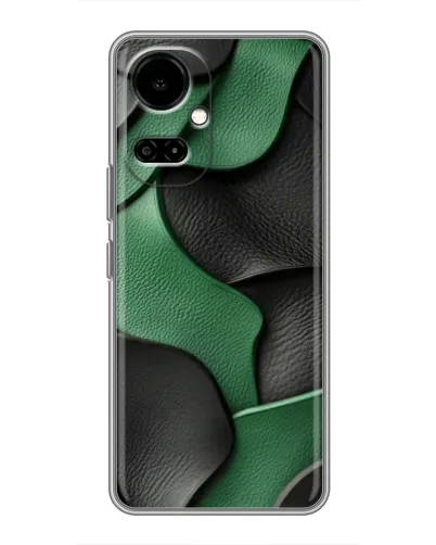 Чехол для TECNO Camon 19 (CI6n) / 19 Pro (CI8n) с картинкой «Зеленые кожаные волны» Чехол для TECNO Camon 19 (CI6n) / 19 Pro (CI8n) с картинкой «Зеленые кожаные волны»