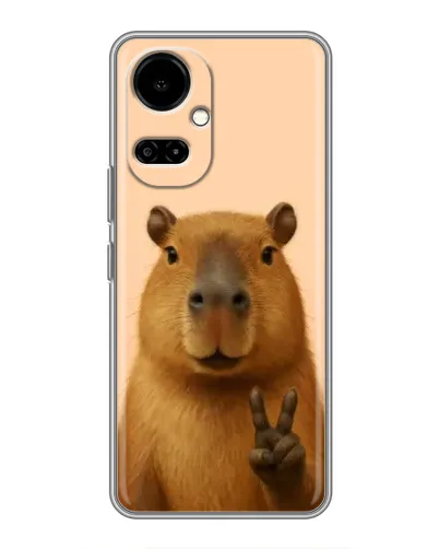 Чехол для TECNO Camon 19 (CI6n) / 19 Pro (CI8n) с картинкой «Капибара виктория»