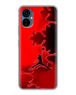 Чехол для TECNO Camon 19 Neo с картинкой «Jordan Red Smoke» Чехол для TECNO Camon 19 Neo с картинкой «Jordan Red Smoke»
