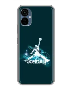 Чехол для TECNO Camon 19 Neo с картинкой «Jordan Blue Fire» Чехол для TECNO Camon 19 Neo с картинкой «Jordan Blue Fire»