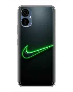Чохол для TECNO Camon 19 Neo з картинкою «Неоновий контур Nike»