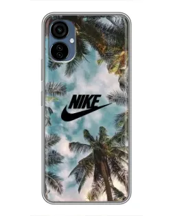 Чехол для TECNO Camon 19 Neo с картинкой «Тропический принт Nike» Чехол для TECNO Camon 19 Neo с картинкой «Тропический принт Nike»
