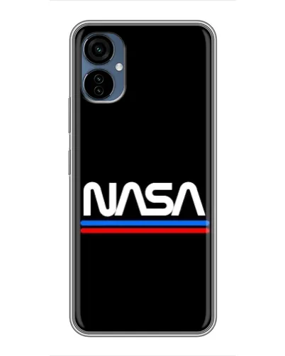 Чехол для TECNO Camon 19 Neo с картинкой «NASA — классика Red Blue» Чехол для TECNO Camon 19 Neo с картинкой «NASA — классика Red Blue»
