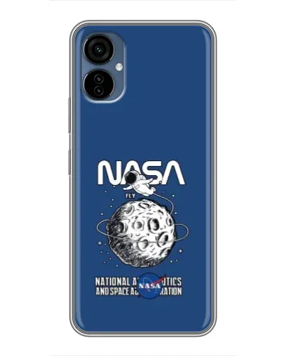 Чехол для TECNO Camon 19 Neo с картинкой «NASA — лунная миссия» Чехол для TECNO Camon 19 Neo с картинкой «NASA — лунная миссия»