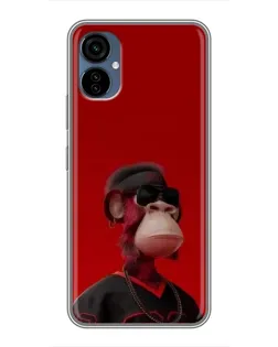 Чехол для TECNO Camon 19 Neo с картинкой «Bored Ape в красном» Чехол для TECNO Camon 19 Neo с картинкой «Bored Ape в красном»